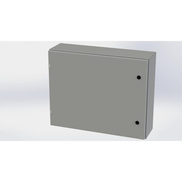 1/4 Turn Latch Electrical Enclosures, 24 in H, 8 in D, 30 in W, NEMA 3R, 4, 12, 13, Carbon Steel